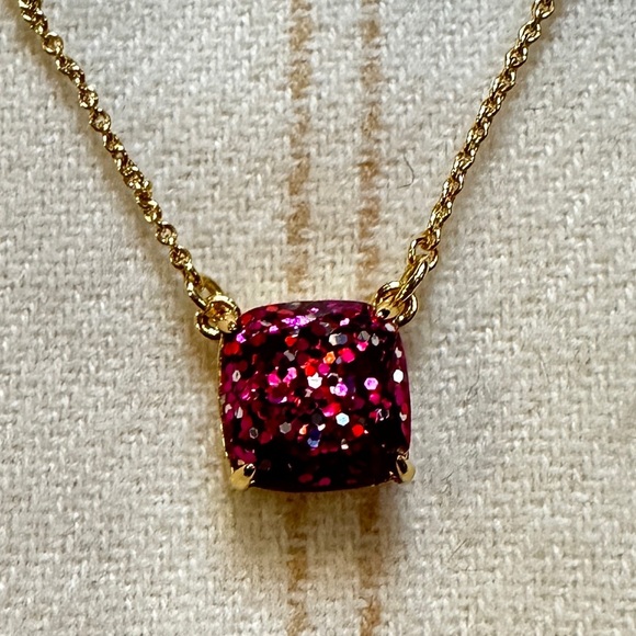 Kate Spade Gold Chain Necklace with Pink Confetti Pendant - Picture 1 of 3